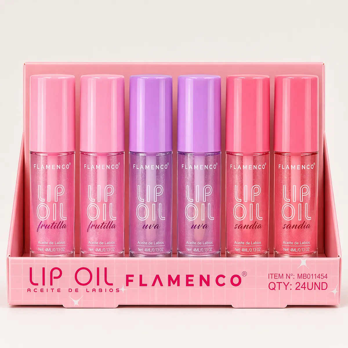 Caja Aceite de labios Flamenco