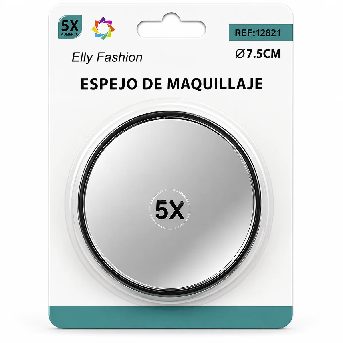 Espejo con aumento Negro 5X